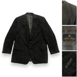 Brooks Brothers Blazer Sports Coat Jacket 100% Camelhair Windowpane Men 46 Green